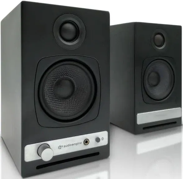 Audioengine HD3 2-Way Powered Bookshelf Speakers - Bluetooth - Black