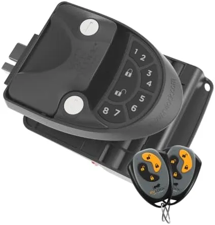 RVLock V4 keyless entry RV door lock with keychain and keyboard