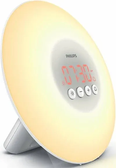 Philips SmartSleep Wake-Up Light Therapy Alarm Clock with Sunrise Simulation, White, HF3500/60