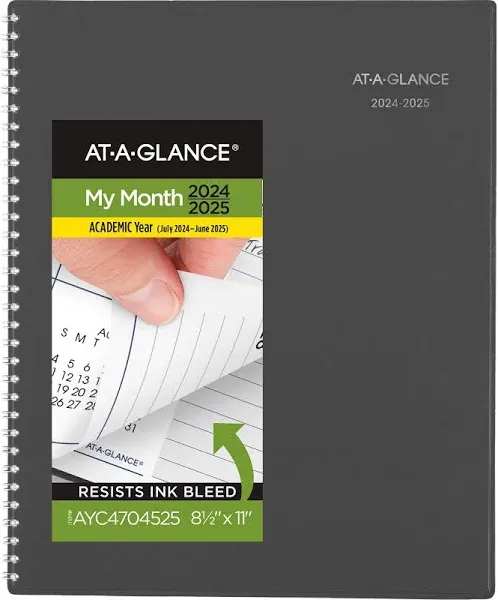 AT-A-GLANCE DayMinder Academic 2024-2025 Weekly Monthly Planner Charcoal Small 5