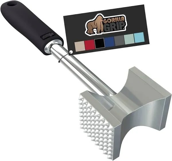 Heavy Duty Meat Tenderizer Hammer, Dual Side Kitchen Mallet, Comfortable Grip...