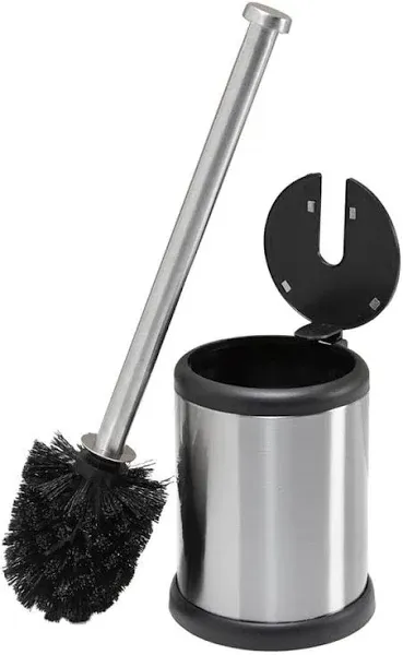 Bath Bliss Self Closing Lid Toilet Brush and Holder