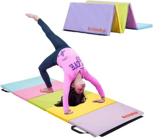 Antsy Pants Tumbling Mat – Gymnastics Mat, Easy to Clean Gym Mat, Sturdy, Fol...