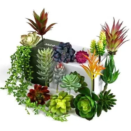 Meneco Faux Succulents Artificial Plants 16 Pack