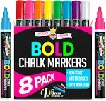 Bold Liquid Chalk Markers - Dry Erase Marker Pens for Chalkboards Windows