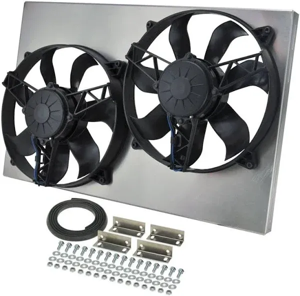 Derale Powerpack - High Output Dual 11&#034; Electric RAD Fan/Aluminum Shroud Kit