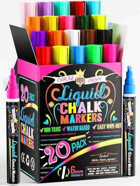 Bold Liquid Chalk Markers - Dry Erase Marker Pens for Chalkboards, Signs, Window