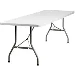 Flash Furniture 8' Granite White Plastic Folding Table