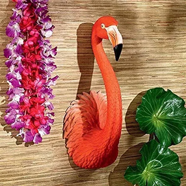 Design Toscano Pink Flamingo Tropical Pop Culture Icon Wall Sculpture