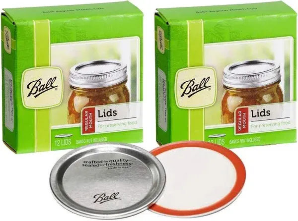 Ball Regular Mouth Mason Glass Jar Lids