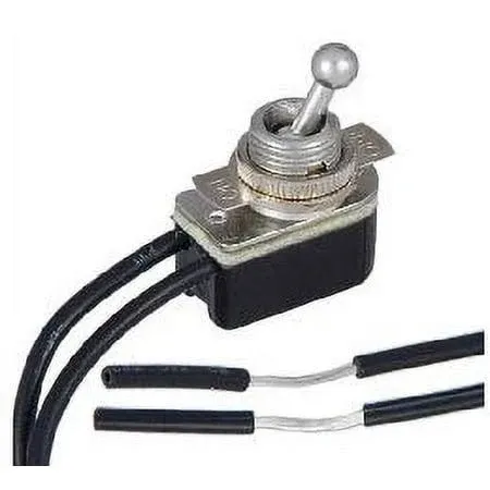 New On/Off Metal Toggle Switch w/ Nickel FInish, Single Circuit #TS411N