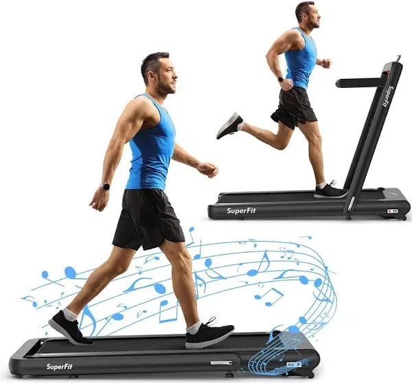 Costway 4.75HP 2 In 1 Folding Treadmill with Remote APP Control