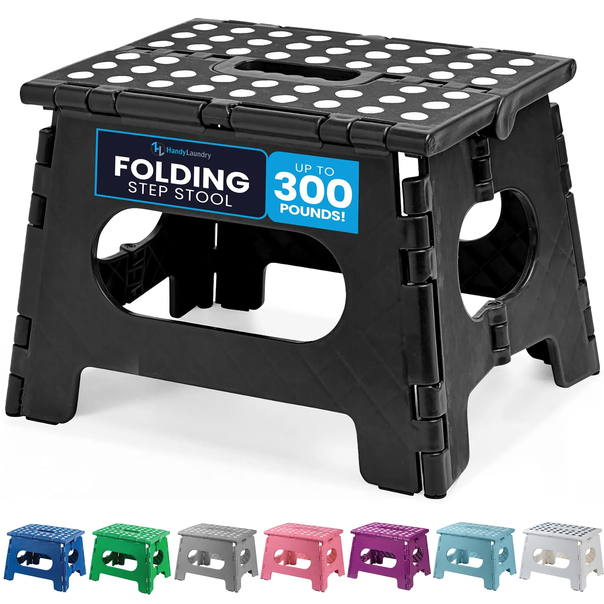 Folding Step Stool - The Lightweight Step Stool is Sturdy Enough to Support