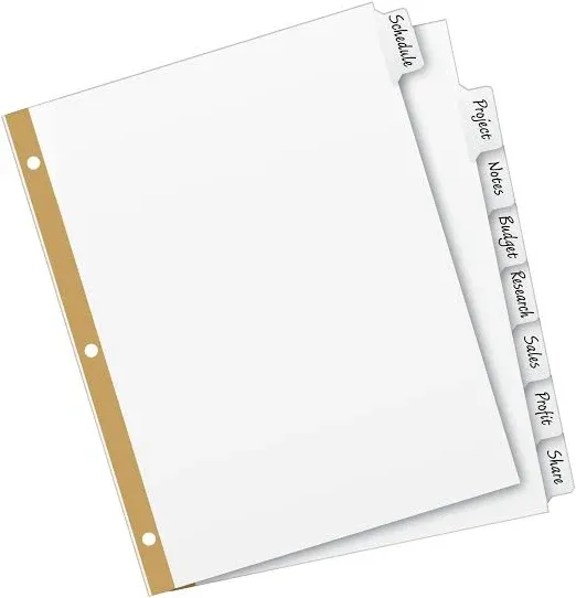 Avery Big Tab Write & Erase Dividers