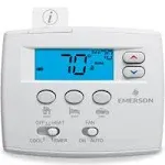 Emerson Thermostats 1F86EZ 0251 Blue EZ Series 2" Thermostat, White