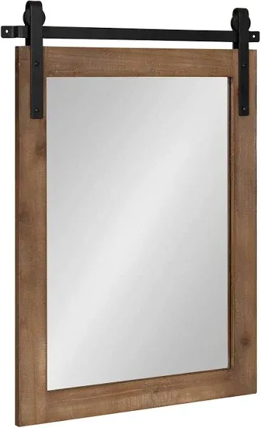 Kate and Laurel Cates 24.00 in. W x 30.20 in. H Walnut Brown Rectangle Farmhouse ...