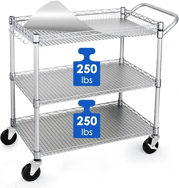 WDT Heavy Duty 3 Tier Utility Cart