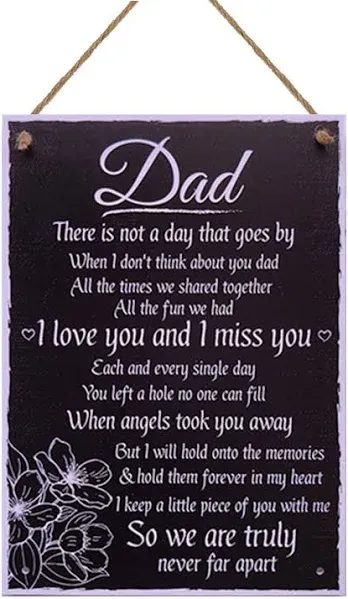 Red Ocean Love and Miss You Dad Memorial Grave Plaque