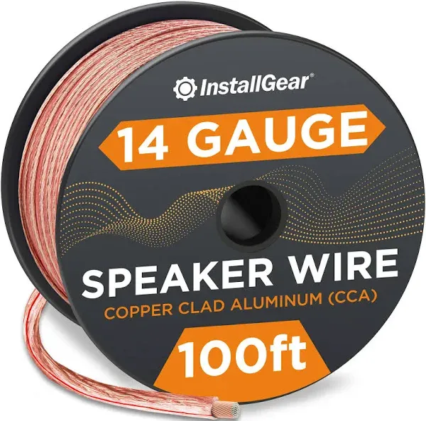 Installgear 14 Gauge AWG Speaker Wire Cable (30Ft, White) - White Speaker Wire C