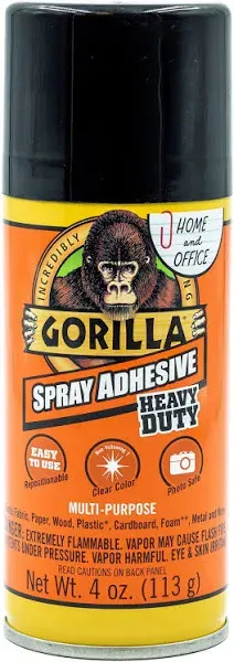 Gorilla Heavy Duty Clear Spray Adhesive