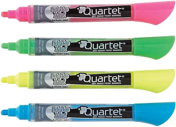 Quartet Dry Erase Markers, Glass Whiteboard Markers, Bullet Tip, White Board Dry