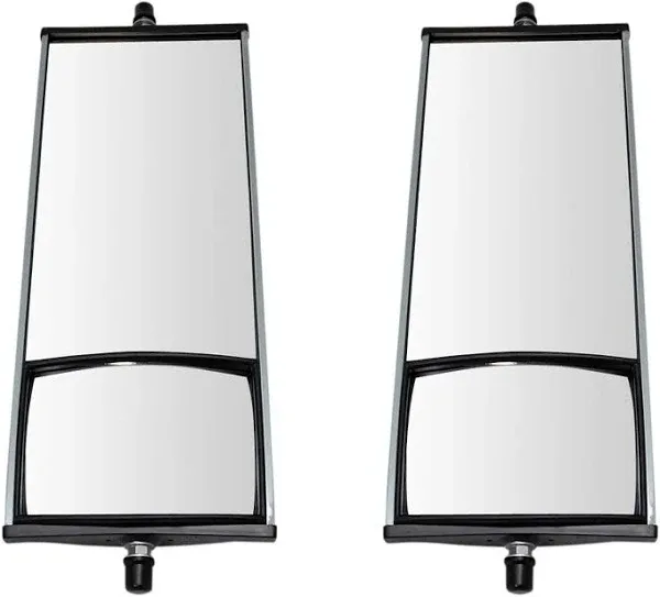 Replacement 16" x 6.5" Aluminum West Coast Mirror Pair w/Convex Glass for HD Truck Mechanics Choice for International Harvester