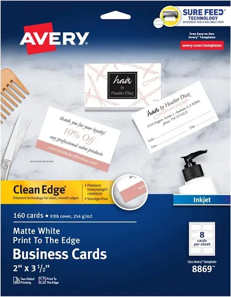 Avery Print-to-the-Edge True Print Business Cards