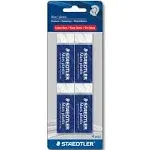 Staedtler Mars Plastic Eraser, White - 4 Pack