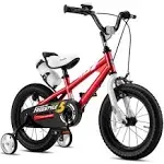 Royalbaby Freestyle Outdoor Kid's Bicycle with Training Wheels, 14 inch, Red