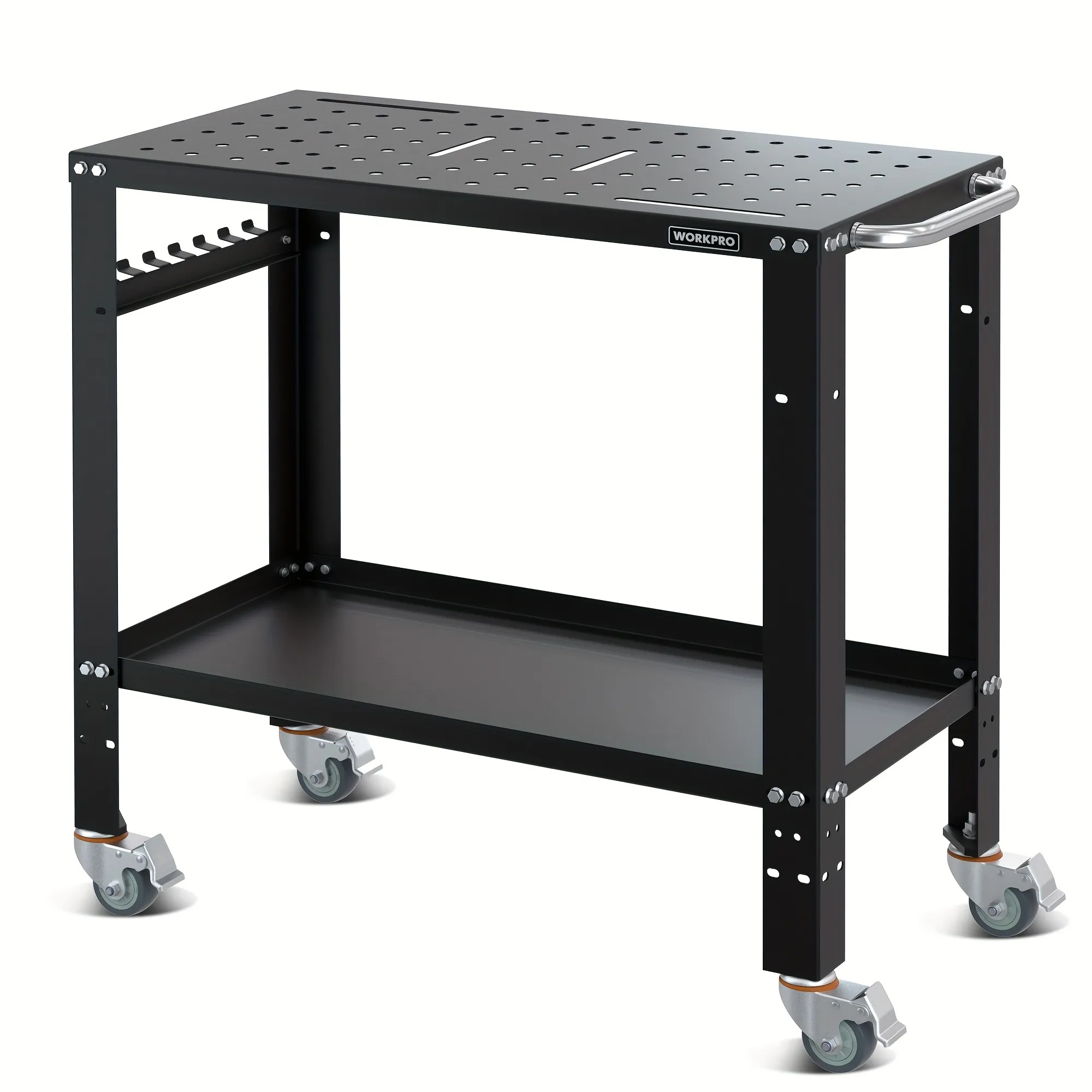 WORKPRO 36”×18” Welding Table 1200 lbs Load Capacity Nitriding Tabletop Portable Welding Table with 5/8" Holes on Top