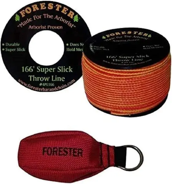 FORESTER Arborist Throw Line Kit - Ultra Slick 100% Polyester Rope Orange