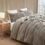 Faded Zebra - Coma Inducer Oversized Comforter Set - Pepper Taupe Gray - King