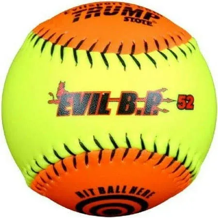 Trump AK-Evil-BP52 Evil Sports 12 Inch Batting Practice 52/300 Synthetic Leather Softball