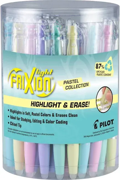 Pilot FriXion Light Pastel Erasable Highlighters