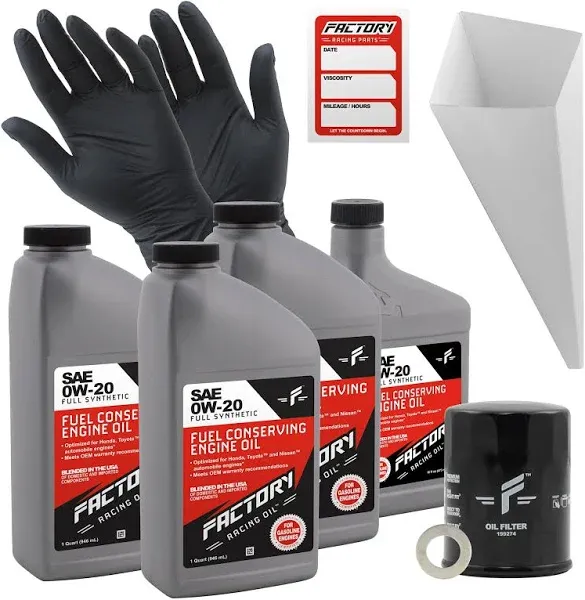 Factory Racing Parts Oil Change Kit 0W-20