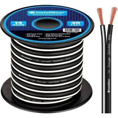 14 Gauge AWG Speaker Wire Cable 100ft White White Speaker Cable Speaker Wire 14 