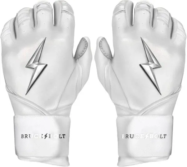 Bruce Bolt Premium Pro Chrome Long Cuff Batting Gloves