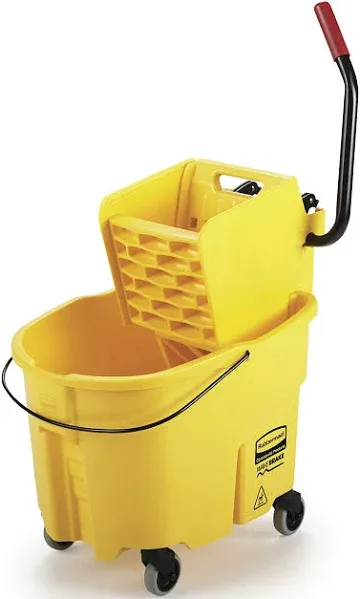 Rubbermaid WaveBrake Mopping System Bucket and Side-Press Wringer Combo