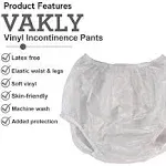 Adult Vinyl Waterproof Pull-On-COVER Incontinence Pants Pack of 3 Extra Wat...