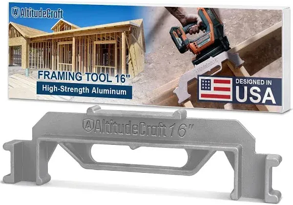 Framing Tools 16 Inch Framing Stud Layout Tool, Stud Framing Jig On-Center Precision Stud Framing Spacing Tool for Wall, Roofs, Floors, Ladders