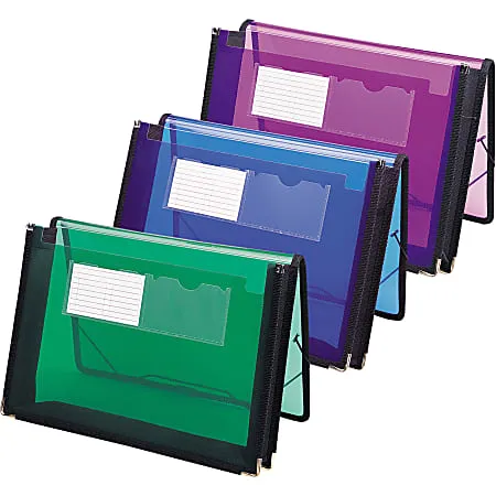 Smead Heavy Duty Poly Expanding Wallet, 2-1/4" Expansion, Flap & Elastic Cord Closure, Letter, Purple (71952)