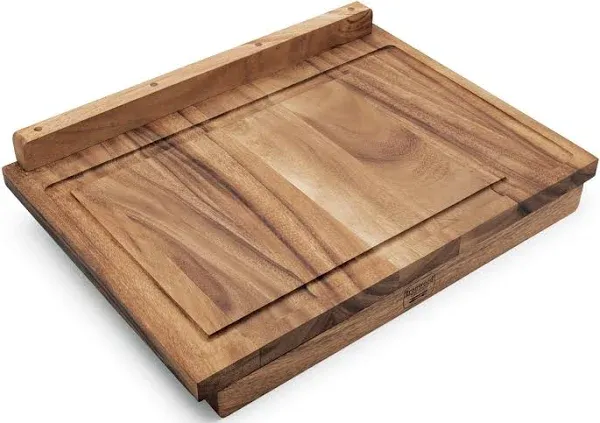 Ironwood Gourmet Double-Sided Countertop Lyon Pastry/Cutting Board With Gravy Groove, Acacia Wood 17.25 x 24 x 1.25 inches