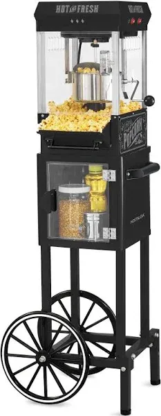 Vintage 2.5-Ounce Popcorn Cart with 5-Quart Bowl