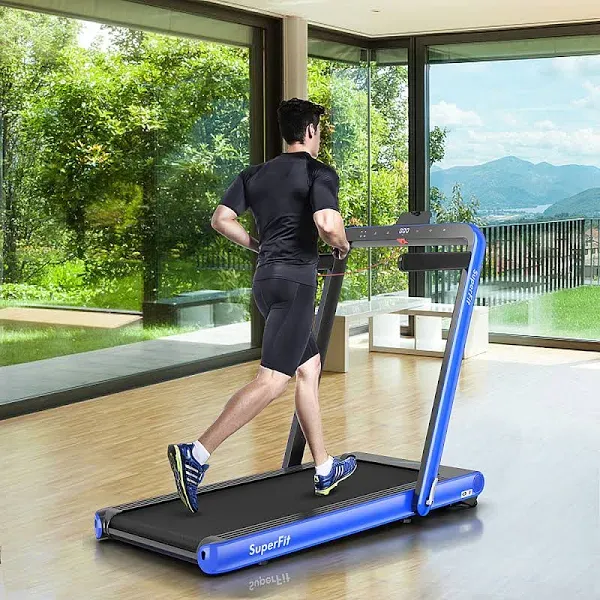 Costway 4.75HP 2 In 1 Folding Treadmill with Remote APP Control