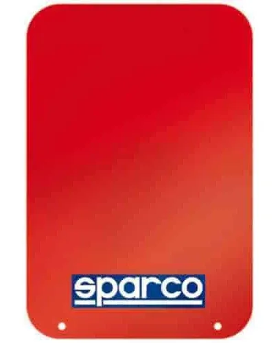 Sparco 03791RS Mud Flaps, Front or Rear, Plastic, Red, Pair