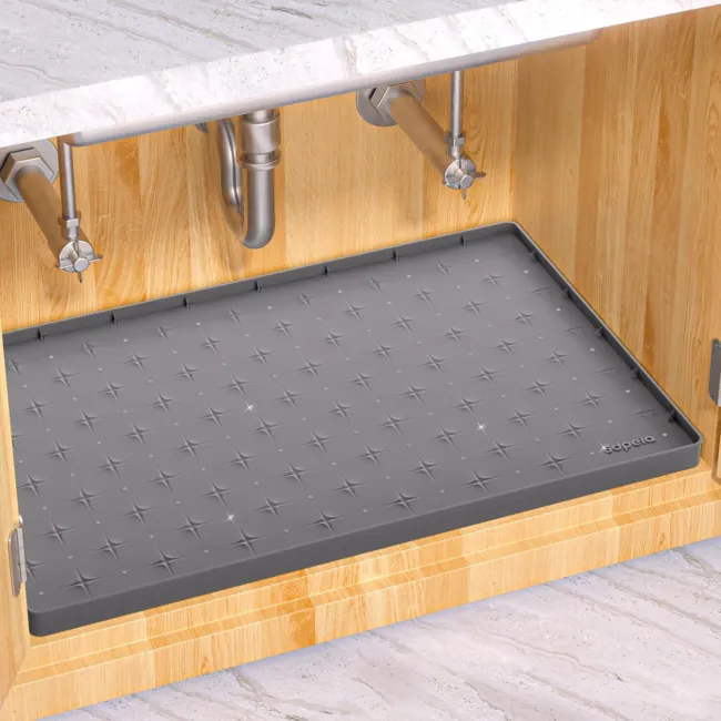 Sdpeia Under Sink Mat 34&#034; x 22&#034;Cabinet, 2024 New Upgraded Silicone WaterproofMat