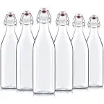 Bormioli Rocco Giara Glass Swing Top Bottle, Set of 6