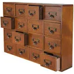 PACKGILO 16 Drawers Apothecary Cabinet