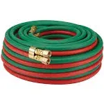 Dynamic Power 1/4" x 50' Twin Welding Hose - Meets RMA/CGA standards for Grade R, Type D (50')