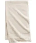 Lacoste Heritage Supima Cotton Bath Sheet, Chalk, 35" x 70"